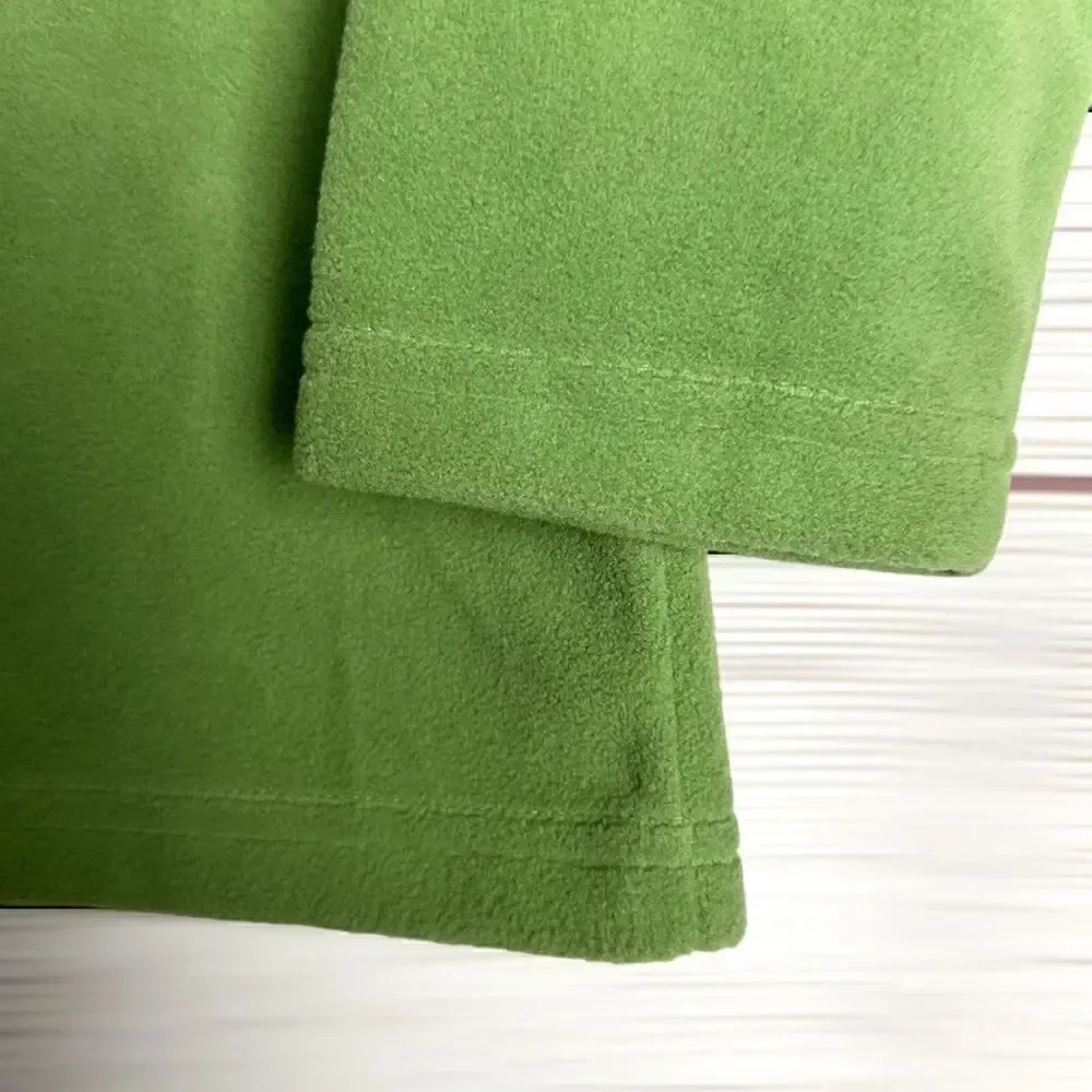 NWT New TALBOTS Kids Vintage Fleece Green Sweatshirt Skating Snowmans size 4